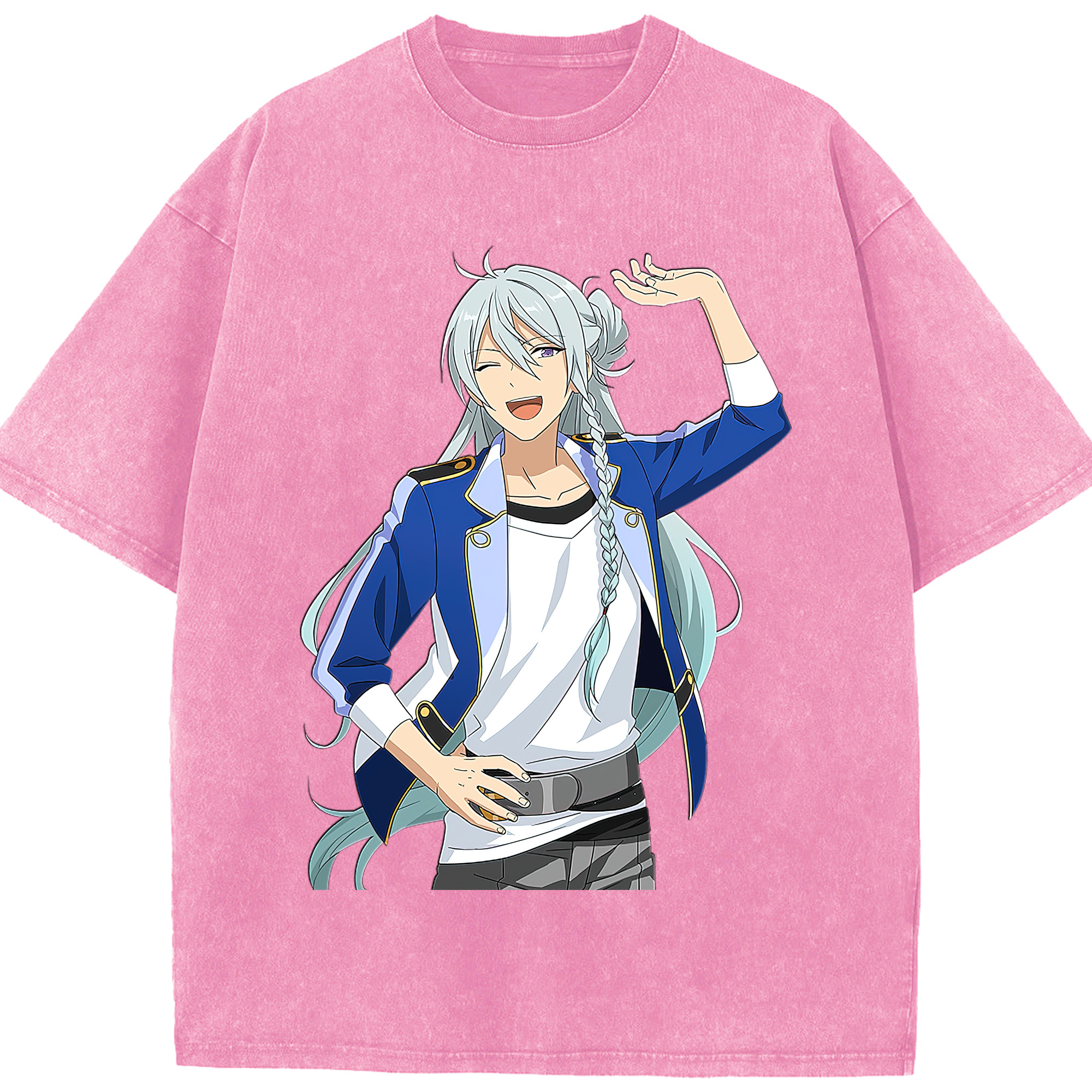 （画像用） あんさんぶるスターズ! Ensemble Stars 綿100% ヴィンテージ風 半袖Tシャツ（フロントプリント）